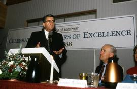 St. Cloud State alum J.P. Bolduc speaks at the College of Business 50th anniversary celebration