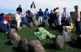 St. Cloud State students visit a Viking cemetery, Denmark