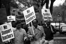 St. Cloud State faculty march on campus in support of striking teachers, St. Cloud State University