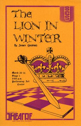 The Lion in Winter theatre production poster, St. Cloud State University