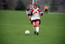 St. Cloud State University women's soccer player Cheryl Urbaniak during a soccer game