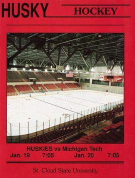 Men's hockey program cover, St. Cloud State University