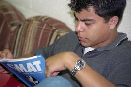 Advanced Preparation Program student reads a magazine, St. Cloud State University