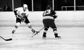 St. Cloud State hockey player Tony Schmalzbauer during a game against Bethel College