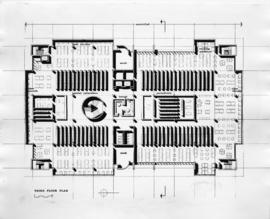 Centennial Hall (1971), third floor floor plan, St. Cloud State University