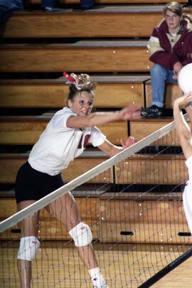 Swen Minnema during a volleyball match against Augustana College, St. Cloud State University