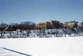 St. Cloud State campus across the Mississippi River