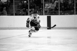 St. Cloud State University hockey player Noel Rahn skates in a game against the University of Wisconsin