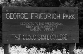 George Friedrich Park sign, St. Cloud State University