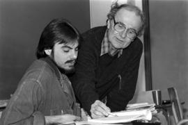 George Yoos with a student, St. Cloud State University