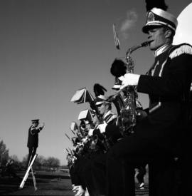 Marching band performs, St. Cloud State University