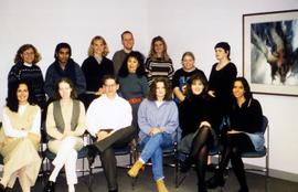 Irene Bruemmer, Toshi Schwerdtfeger, and Jessica Fitch Ostman with University Program Board students, St. Cloud State University