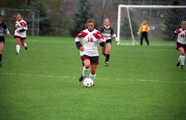 St. Cloud State University women's soccer player Cheryl Urbaniak during a soccer game