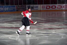 St. Cloud State women's hockey player in action