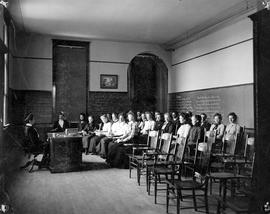 Students attend a class, Old Main Building (1874), St. Cloud State University