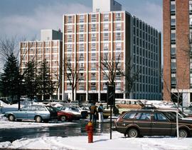 Holes Hall (1965), Stearns Hall (1966), Sherburne Hall (1969), exterior, St. Cloud State University