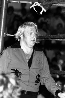 Bobby Heenan comes to the ring at Halenbeck Hall (1965), St. Cloud State University