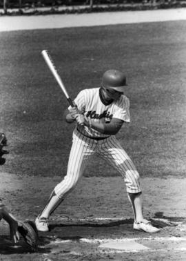 Darrell Watercott at bat during a St. Cloud State University baseball game