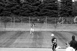 Larry Goodrie catches a ball during a St. Cloud State University baseball game