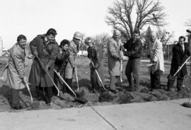 People break ground at Atwood Memorial Center (1966) groundbreaking, St. Cloud State University