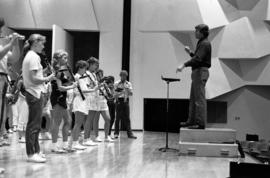 Students at band practice, St. Cloud State University