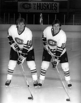 St. Cloud State University hockey players Bruce Laroque and Rian Reed