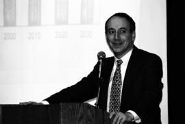 Laurence Kotikoff speaks at the Winter Institute, St. Cloud State University