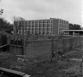 Case Hall (1964) construction near Hill Hall (1962), St. Cloud State University