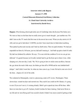 World War II oral history transcript - Leslie Bugnon