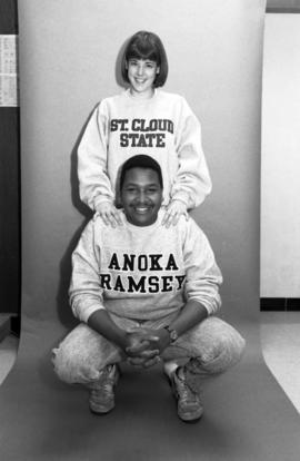 Two students pose together, St. Cloud State University