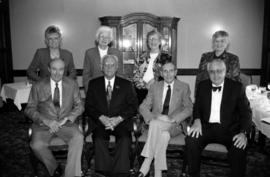 1953 Forensics team members, Mel Hoagland, Robert Wick, Ned Brainard, and Duane Lunemann with spouses Marge Hoagland, Alice Wick, Muriel Brainard, and Lois Lunemann , St. Cloud State University