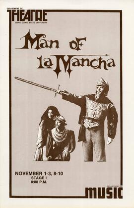 Man of LaMacha theatre production poster, St. Cloud State University