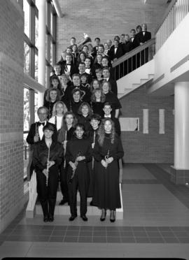 Concert band inside Stewart Hall (1948), St. Cloud State University