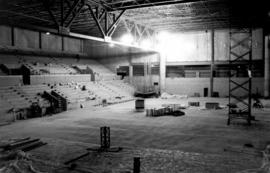 National Hockey Center (1989) construction, interior, St. Cloud State University