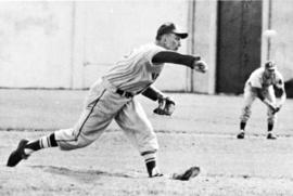 "Jim Cashman, senior hurler last season, throws one with everything he can. He ended last year with a 5-1 record in six decisions for St. Cloud," St. Cloud State University