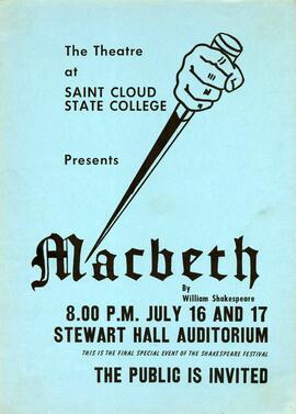 Macbeth theatre production poster, St. Cloud State University