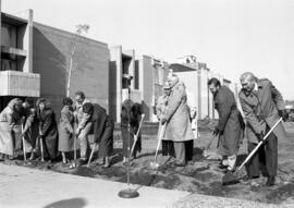 People break ground at Atwood Memorial Center (1966) groundbreaking, St. Cloud State University