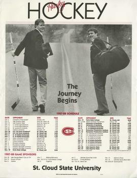 Men's hockey poster with Craig Dahl and Mike Eaves, St. Cloud State University