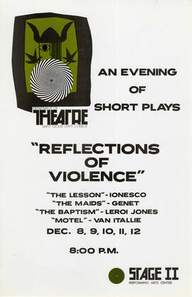 Reflections of Violence theatre production poster, St. Cloud State University