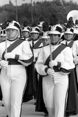 Marching band at the parade opening the new University Bridge, St. Cloud State University