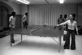 B-SURE members play ping pong at the Minority Center, St. Cloud State University