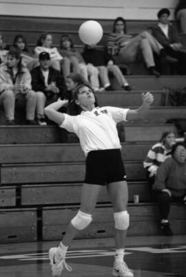 Swen Minnema during a volleyball match against the University of North Dakota, St. Cloud State University