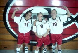 Kim Corbin and her soccer teammates, St. Cloud State University