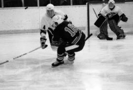 St. Cloud State hockey player Tony Schmalzbauer during a game against Gustavus Adolphus