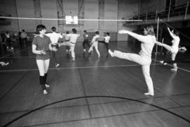 Merce Cunningham dance class in Eastman Hall (1930), St. Cloud State University