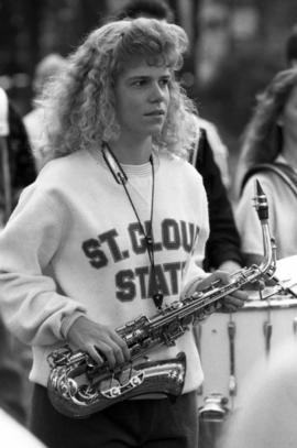 Marching band practices, St. Cloud State University