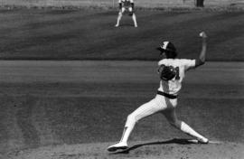 Gregg Pederson pitches a ball during a St. Cloud State University baseball game