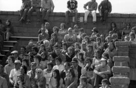 Students enjoy the St. Cloud State football game against Northern Iowa University