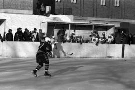 St. Cloud State University plays against Mankato State College in men's hockey